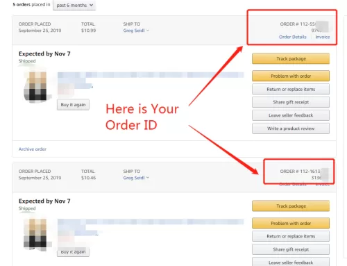 How to find my Amazon order ID?