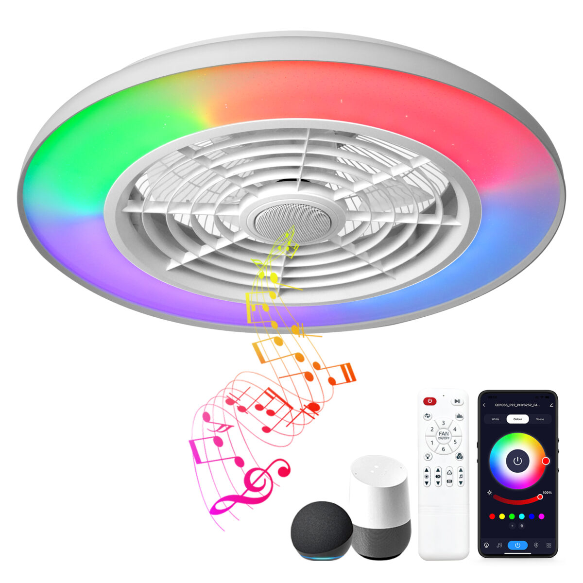 BAYSQUIRREL Ceiling Fan with Light