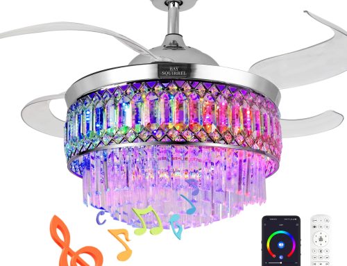 42 inch Crystal Chandelier Ceiling Fan with Light